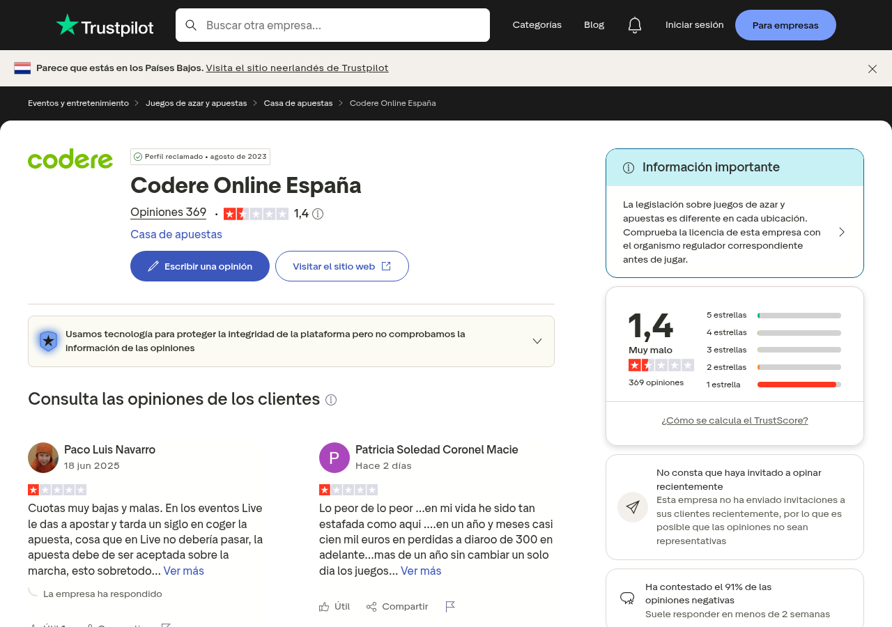 Captura contextual del perfil español