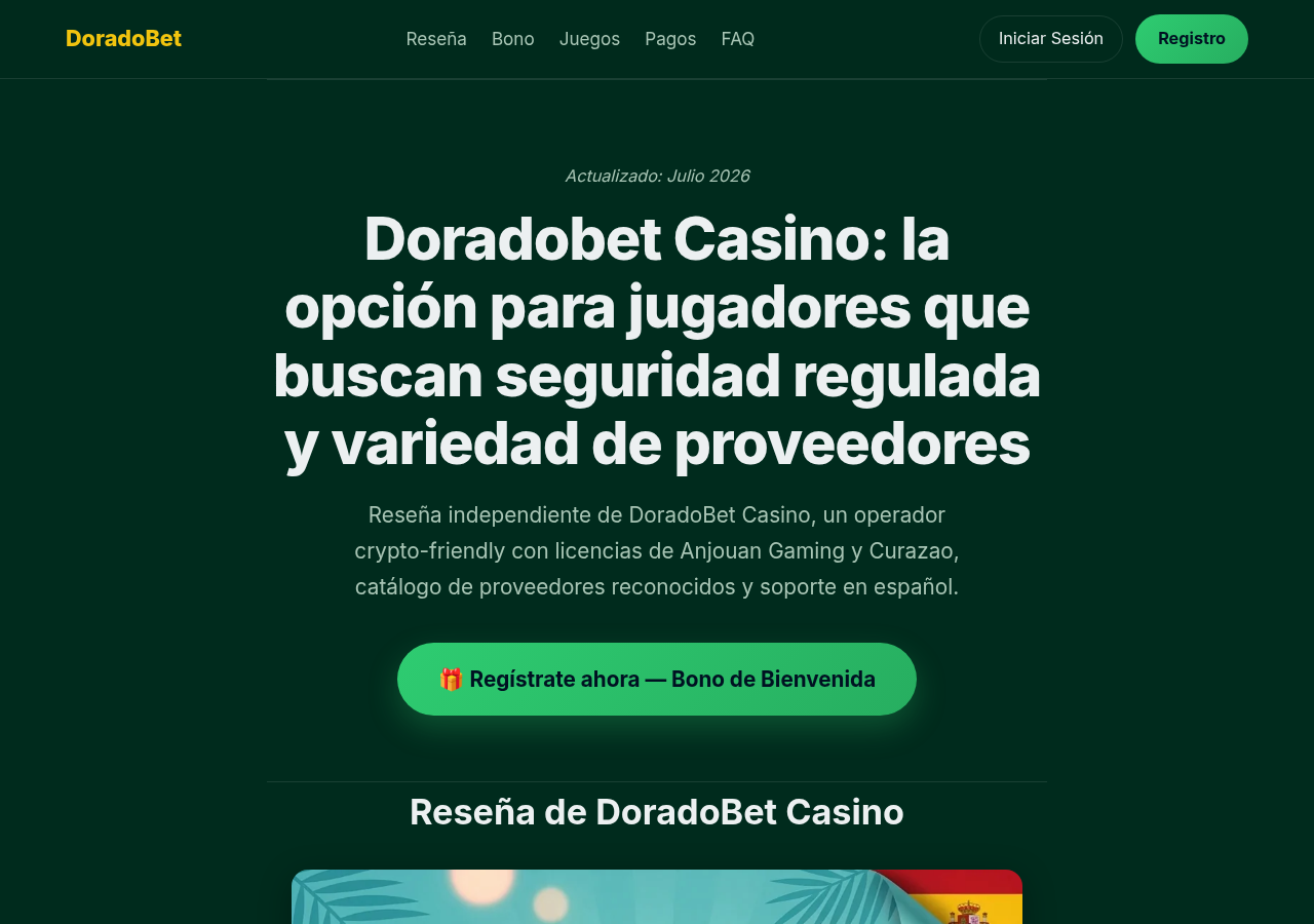 Captura contextual de una reseña regional sobre DoradoBet
